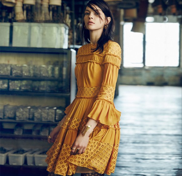 Cinq-à-Sept-Octavia-Ruffle-Paneled-Fit-Flare-Dress